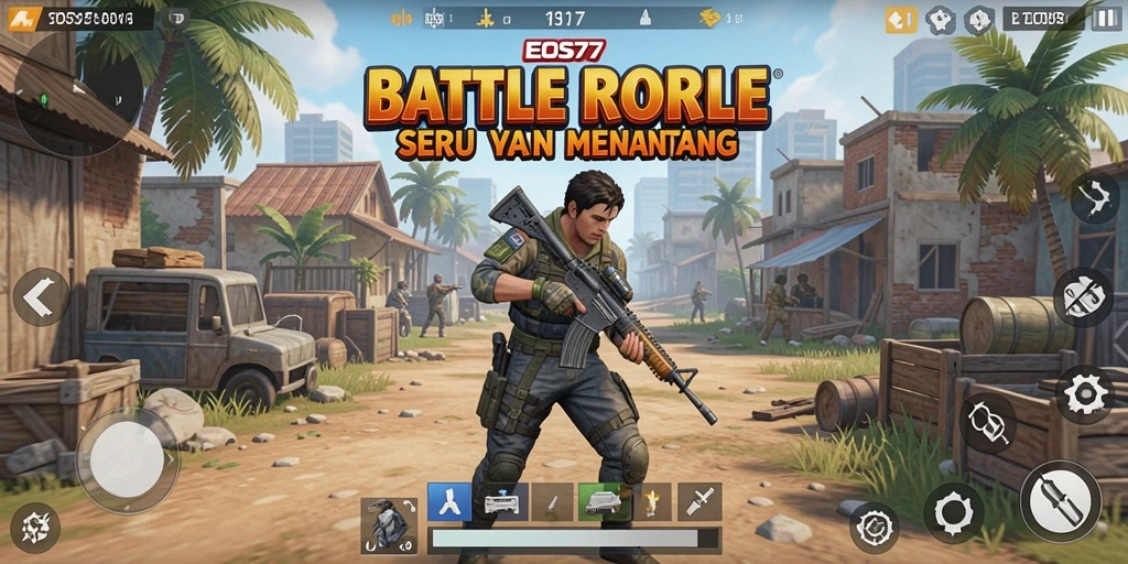 Gameplay seru dan kompetitif dalam EOS77 Battle Royale.