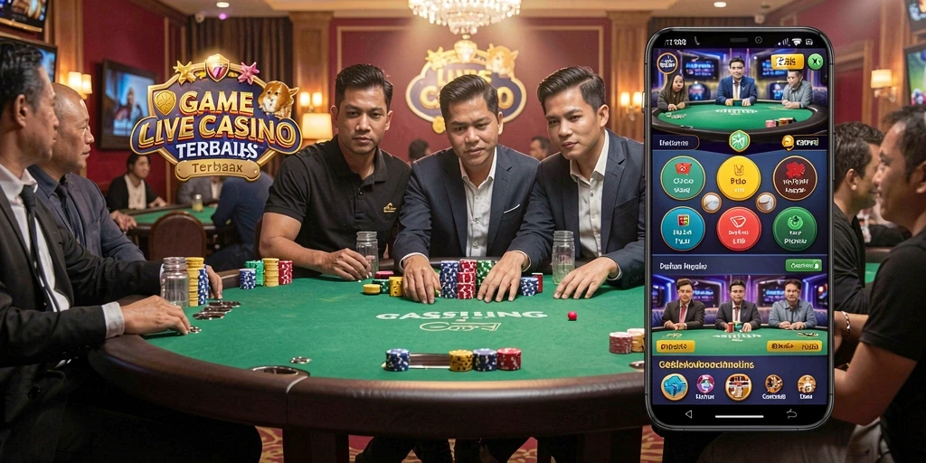 Screenshot GIFTRP288 menunjukkan dealer langsung dalam permainan Live Casino.