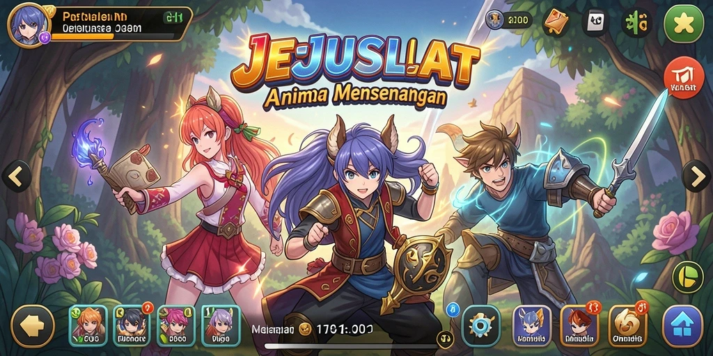 Tampilan gameplay JEJUSLOT yang penuh warna dan menarik.