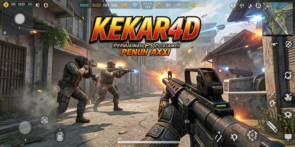 Tangkapan layar gameplay <strong>KEKAR4D</strong> menunjukkan aksi mendebarkan di medan tempur FPS.