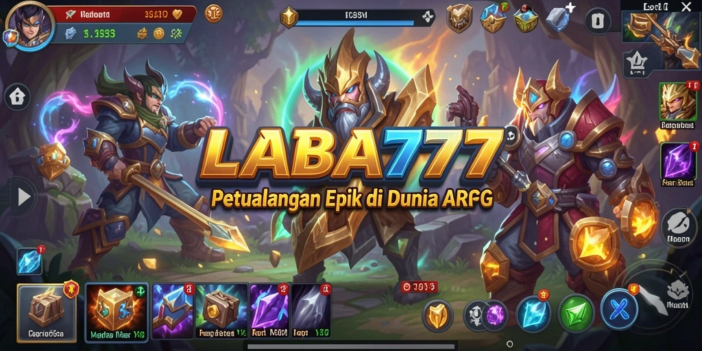 Gameplay LABA777 menunjukkan pertarungan epik dan petualangan mendebarkan.