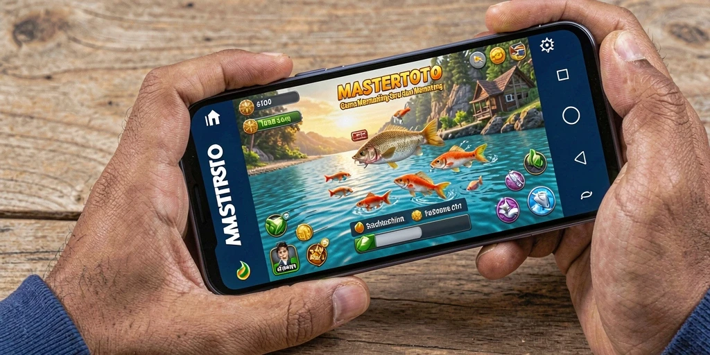 Tampilan gameplay MASTERTOTO yang menarik saat memancing berbagai jenis ikan.