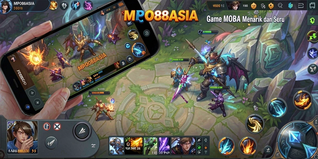 Tangkapan layar game MPO88ASIA menampilkan pertarungan epik antar karakter.