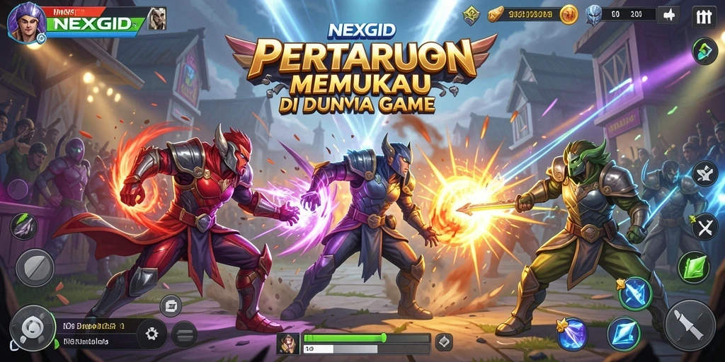 Gameplay NEXGID dengan pertarungan seru dan karakter yang menawan.
