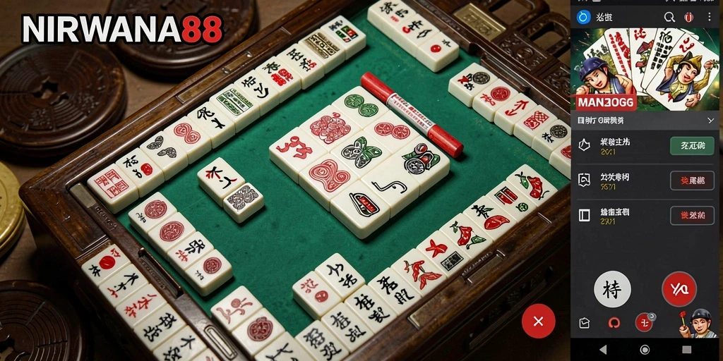 Tampilan gameplay Mahjong yang seru dan menarik di NIRWANA88.