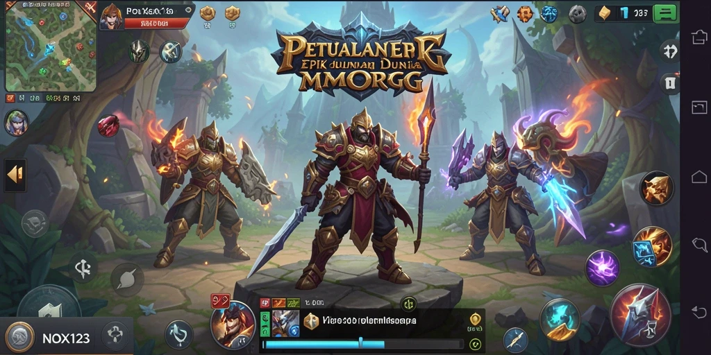 Tampilan gameplay yang menegangkan dalam dunia MMORPG.