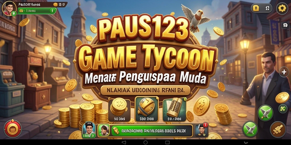 Tangkapan layar utama yang menunjukkan gameplay Tycoon yang seru.