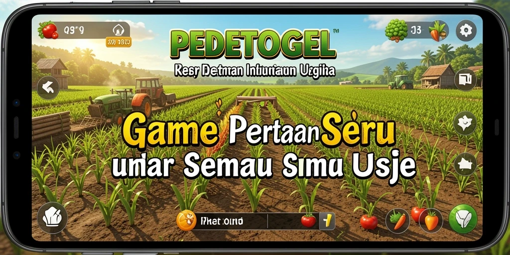 Tampilan menarik gameplay PEDETOGEL dengan aktivitas pertanian.