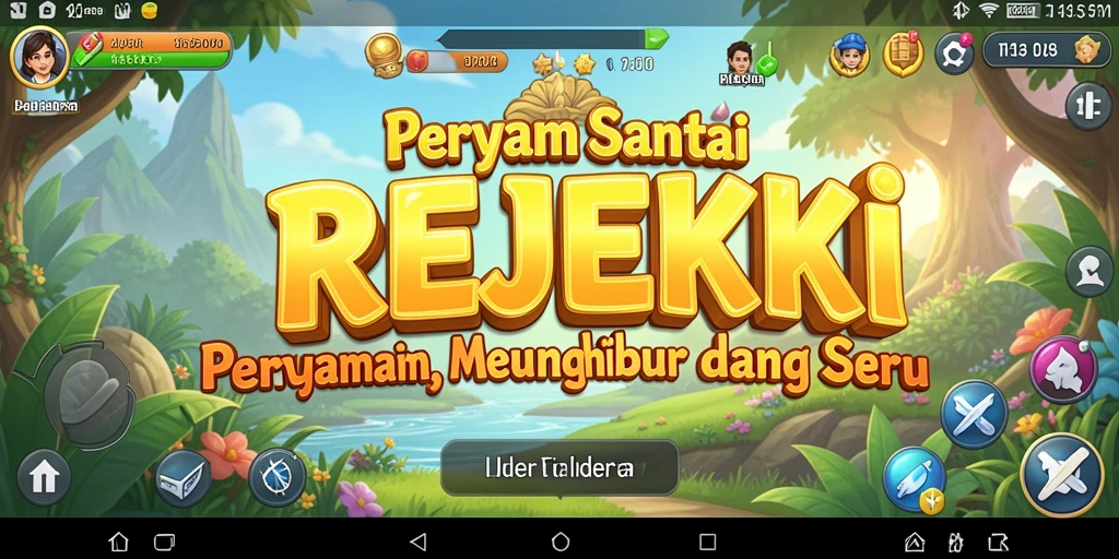 Tampilan gameplay REJEKI yang penuh warna dan menghibur.