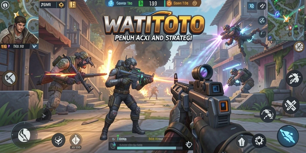 Tampilan gameplay WATITOTO yang mendebarkan saat bertempur.