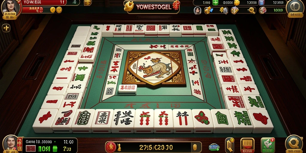 Screenshot menunjukkan pemain sedang bermain Mahjong di YOWESTOGEL.
